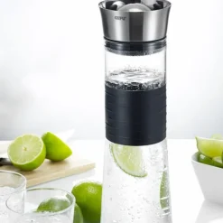 Botella con tapa 1 litro CASCADA - Vidrio - Gefu