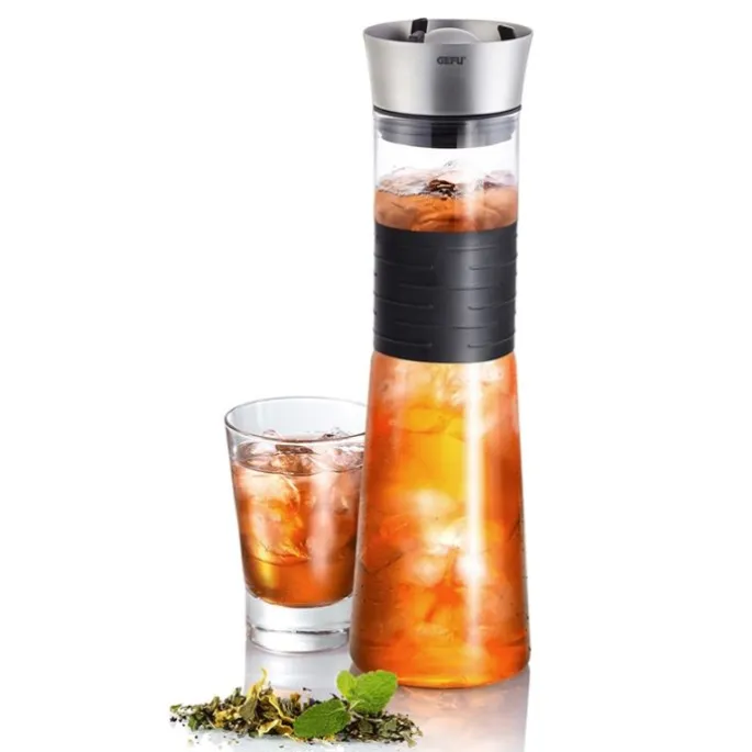 Botella con tapa 1 litro CASCADA - Vidrio - Gefu