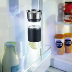Botella con tapa 1 litro CASCADA - Vidrio - Gefu