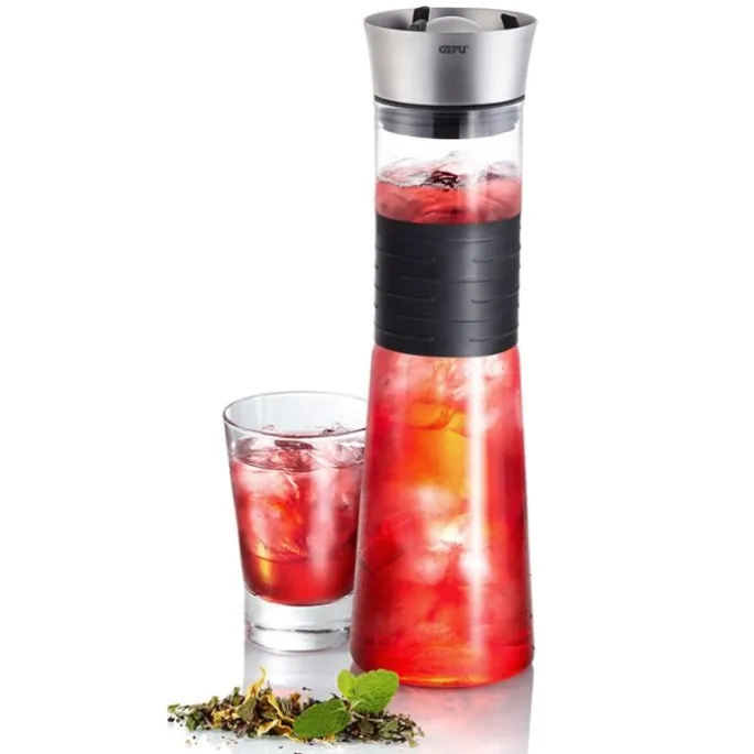 Botella con tapa 1 litro CASCADA - Vidrio - Gefu