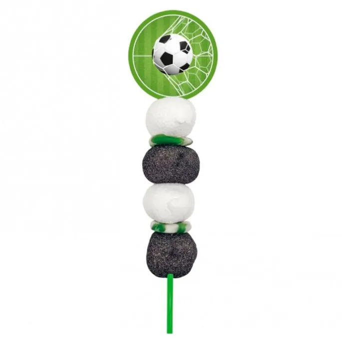 Brocheta de gominolas fútbol