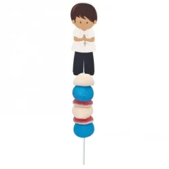 Brocheta de gominolas niño de Comunión moreno