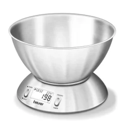 Báscula de cocina digital con bol de 1,5 litros KS-54 - Acero inoxidable - Beurer