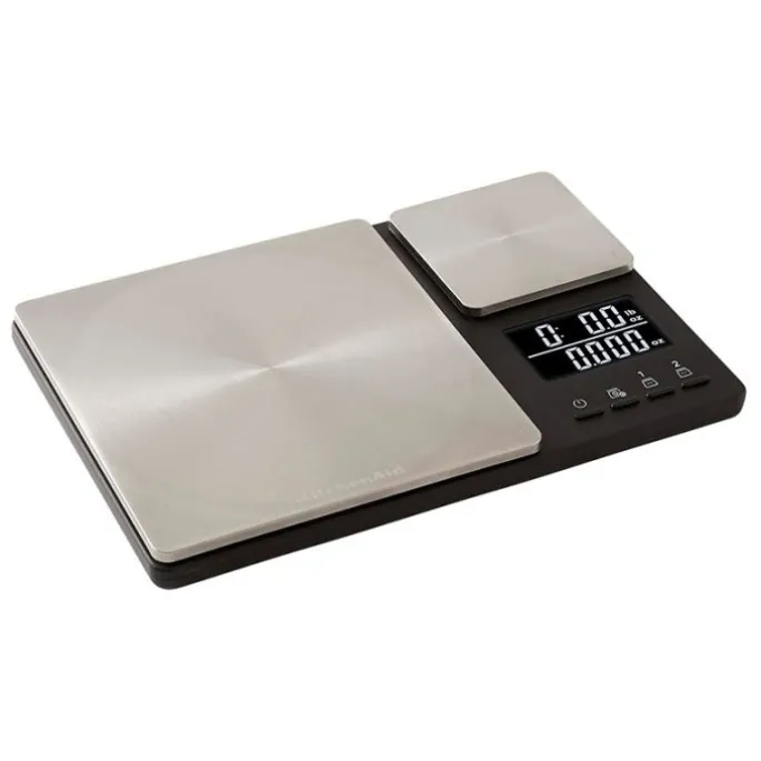 Báscula de cocina digital doble KQ909G - Acero inoxidable - KitchenAid