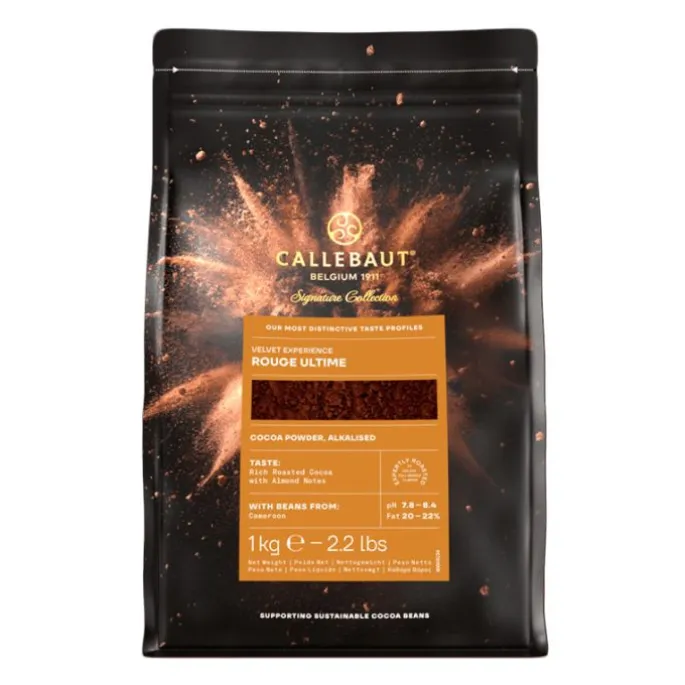 Cacao en polvo alcalinizado Rouge Ultime Camerún 20-22% 1 kg - Callebaut