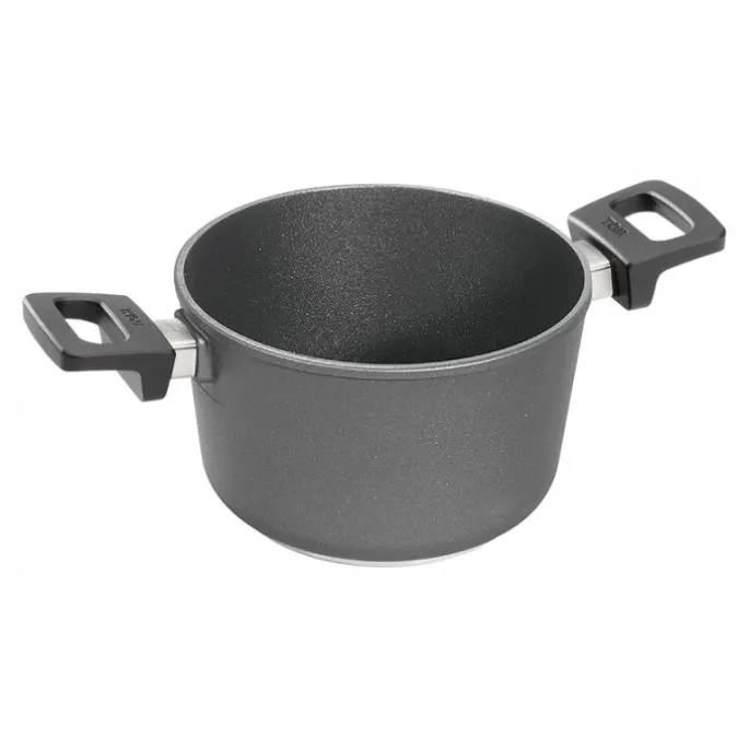 Cacerola antiadherente Titanium Nowo alta 28 cm - Aluminio fundido - Woll + REGALO paño