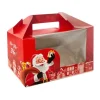 Caja con asa y ventana para dulces o galletas Picnic Papá Noel 22 x 12 x 14 cm