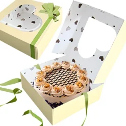 Caja corazones champán San Valentín 20 x 20 x 7,5 cm - Pastkolor