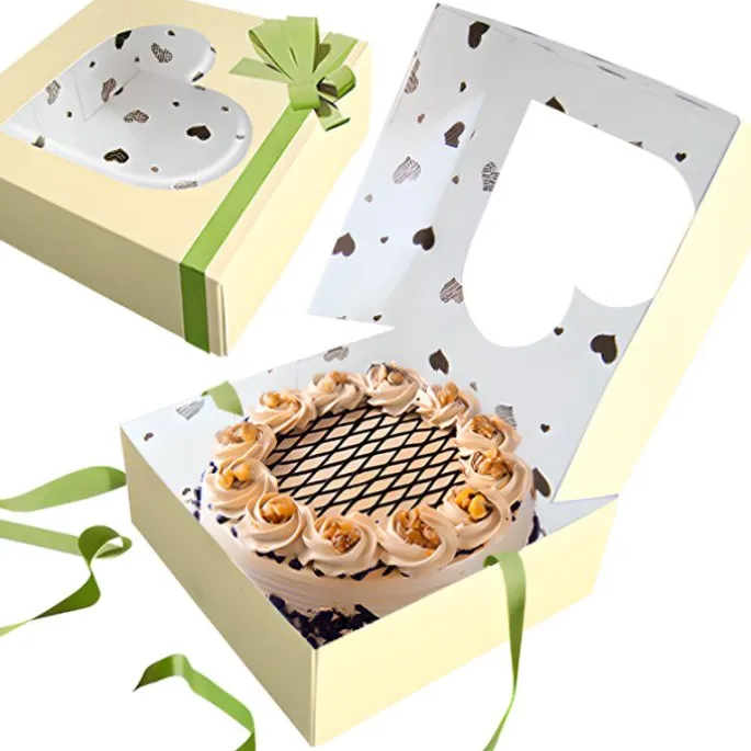 Caja corazones champán San Valentín 20 x 20 x 7,5 cm - Pastkolor