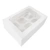 Caja 6 cupcakes blanca con ventana grande 23 x 16,5 x 9 cm - House of Marie