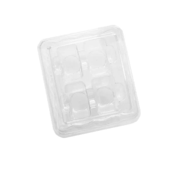 Caja de plástico para 4 macarons