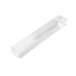 Caja de plástico transparente para turrón 25,5 x 3,6 cm
