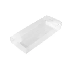 Caja de plástico transparente para turrón 20 x 8,5 cm