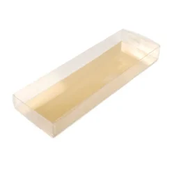 Caja de plástico transparente para turrón 26 x 8,5 cm