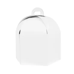 Caja hexagonal con asa para tartas con altura especial 24 x 24 cm