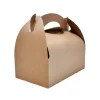 Caja kraft con asa para dulces o galletas Picnic 17 x 10 x 6 cm