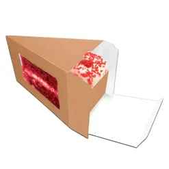 Caja kraft con base para porción individual 15,5 x 9 x 10 cm - Pastkolor