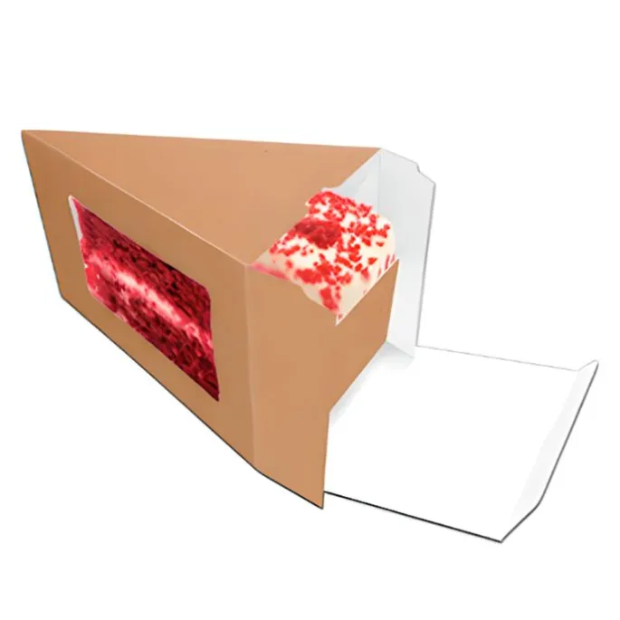 Caja kraft con base para porción individual 15,5 x 9 x 10 cm - Pastkolor
