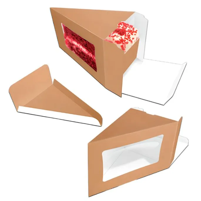 Caja kraft con base para porción individual 15,5 x 9 x 10 cm - Pastkolor