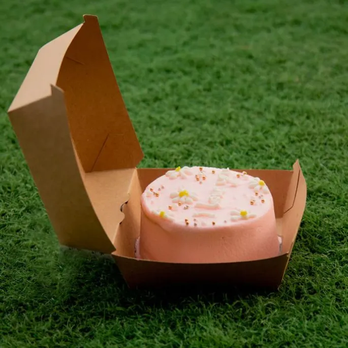 Caja kraft para mini tarta 15 x 8,5 cm - Bento cake