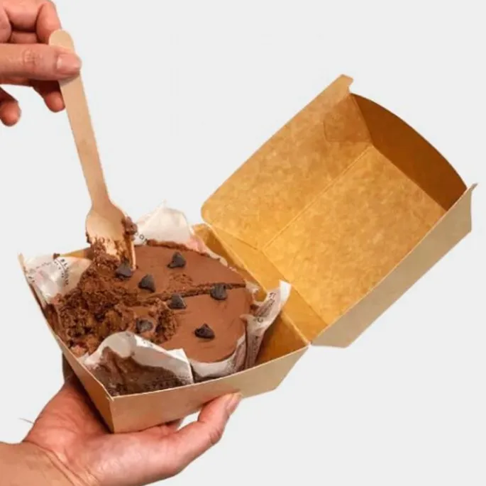 Caja kraft para mini tarta 15 x 8,5 cm - Bento cake