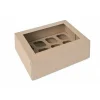 Caja 12 mini cupcakes kraft con ventana ECO-LINE 23 x 16,5 x 9 cm - House of Marie