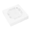 Caja para 16 bombones o pasteles blanca con ventana 15 x 15 x 3,5 cm