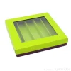 Caja para bombones verde y púrpura