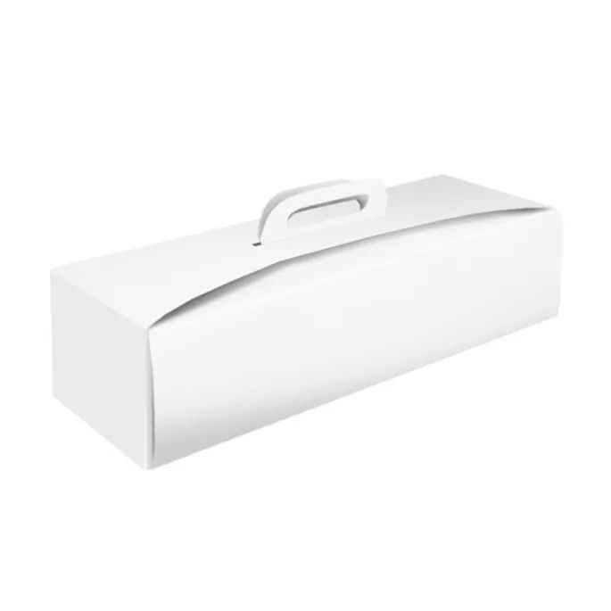 Caja para brazo de gitano y tronco de Navidad blanca 35,5 x 13 x 10 cm - Pastkolor