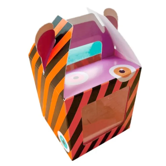 Caja para 1 cupcake con ventana Halloween 9 x 9 x 10 cm - Azucren