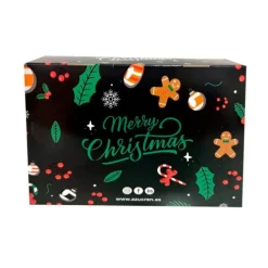 Caja para 6 cupcakes con ventana Merry Christmas Navidad 24 x 16,5 x 7 cm