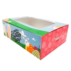 Caja para 6 cupcakes con ventana Pascua 24 x 16,5 x 7,5 cm - Pastry Colours