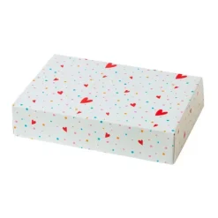 Caja para dulces o galletas corazones San Valentín 23,5 x 16 x 5 cm - Decora