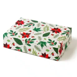 Caja para dulces o galletas Flor de Pascua 23,5 x 16 x 5 cm - Decora