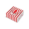 Caja para galletas rayas rojas corazones San Valentín 14 cm - Pastkolor