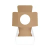 Caja para galletas reversible kraft-blanca 7,5 x 7,5 x 4 cm - Pastkolor