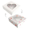 Caja para galletas reversible blanca-corazones 10 x 10 x 3,5 cm - Pastkolor