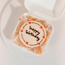 Caja para mini tarta Happy Birthday 10 x 8 cm - Bento cake