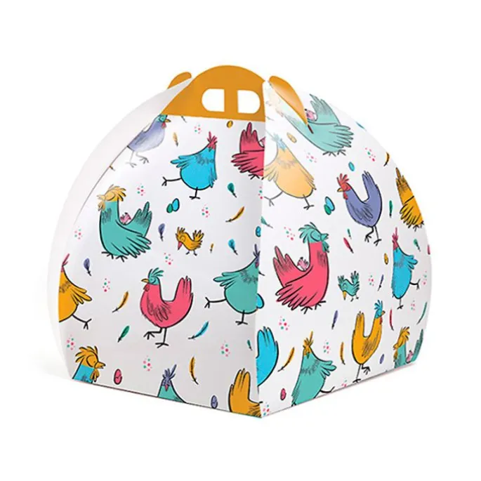Caja para monas de Pascua gallos 32 x 37 cm