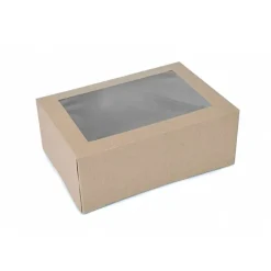 Caja para pasteles kraft con ventana ECO-LINE 23 cm - House of Marie