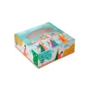 Caja para roscón de Reyes azul 20 x 20 x 8 cm
