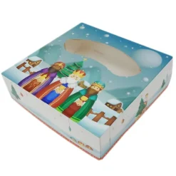 Caja para roscón de Reyes paisaje nevado 41 x 41 x 8 cm