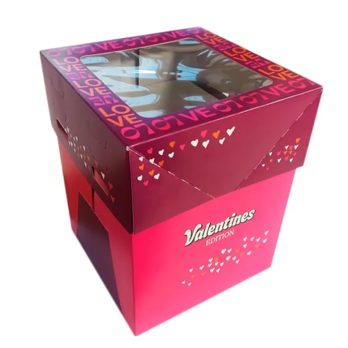 Caja para tarta alturas ajustables Amor 20,5 x 19,5 cm - Pastry Colours