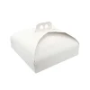 Caja para tarta blanca con asa 24 x 24 x 13 cm