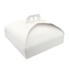 Caja para tarta blanca con asa 28 x 28 x 14 cm