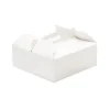 Caja para tarta blanca con asa 26 x 26 x 10 cm - Decora
