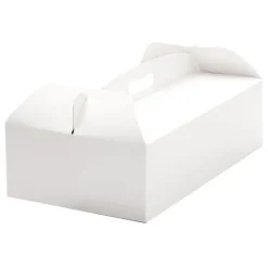 Caja para tarta blanca con asa 36 x 21 x 12 cm - Decora