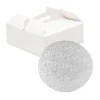 Caja para tarta blanca con asa y cake drum 31 x 31 x 12 cm - Decora
