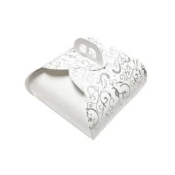 Caja para tarta blanca con asa Francel 24 x 24 x 13 cm