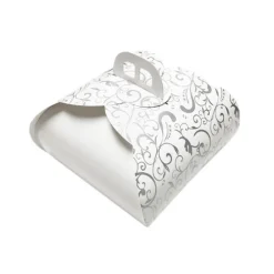 Caja para tarta blanca con asa Francel 26 x 26 x 13 cm